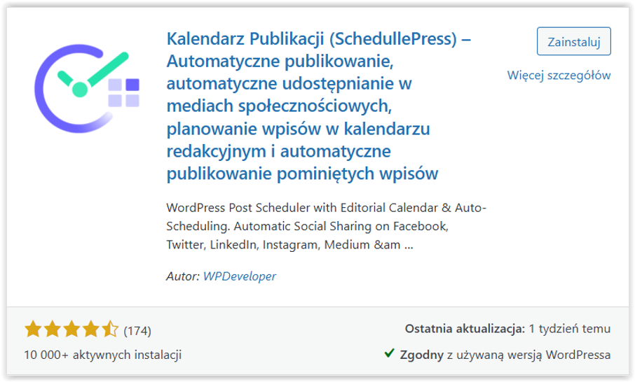 Wtyczka WordPress SchedulePress do automatycznego publikowania wpisów i udostępniania w social media