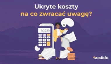 Grafika do artykułu Ukryte koszty: na co zwracać uwagę? Kalkulator, dokumenty i monety symbolizują dodatkowe opłaty i analizę wydatków.